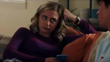 Rag & bone Turtle­neck Long Sleeve Top worn by Samaira 'Sam' Dean (Sophie Simnett) in Daybreak Season 01 Episode 08