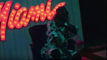 Wacko Maria White Printed Cotton Drawstring Shorts of Lil Wayne in the YouTube video Jozzy - Sucka Free (Official Video) ft. Lil Wayne