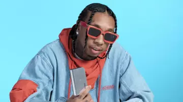 Louis vuitton White 2019 1.1 Millionaires Sunglasses of Tyga in the   video 10 Things Tyga Can't Live Without, GQ