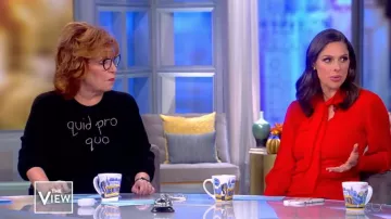 Round Neck Black Sweater worn by Joy Behar on The View October 31, 2019