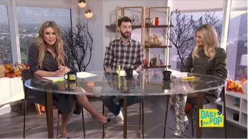 Paris Texas Nat­ur­al Knee-High Leather Boots worn by Morgan Stewart on E! News October 30, 2019