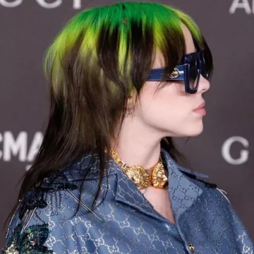 Versace Medusa Gold choker necklace worn by Billie Eilish on her Instagram account @billieeilish