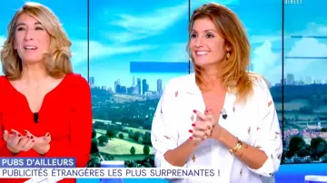 La blouse crème ample brodée cactus de Caroline Ithurbide dans William à midi le 05.11.2019