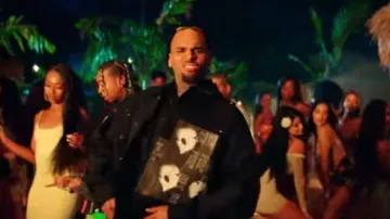Raf Simons Jacket worn by Chris Brown in the YouTube video Tyga - Haute (Official Video) ft. J Balvin, Chris Brown