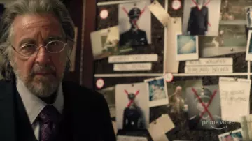 Oval metal eyeglasses worn by Meyer Offerman (Al Pacino) in Hunters (Season 1)