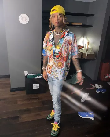 El par de zapatillas Off-White Odsy-1000 Green FW19 de Swae Lee en su cuenta de Instagram @swaelee