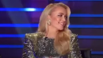 Alex Perry Or Elisa Robe à Paillettes porté par Jackie O Le Chanteur Masqué Australie Saison 1 Épisode 6