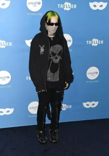 Tripp pants worn by Billie Eilish for UNICEF Masquerade Ball at Kimpton La Peer Hotel on October 26, 2019 in West Hollywood, California.