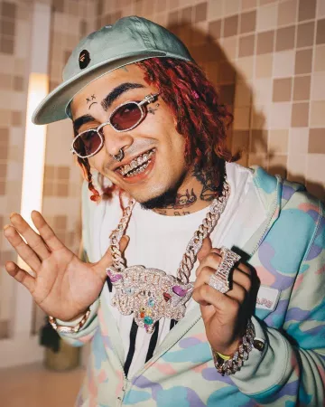 Bape Pastel Green Camo Full zip Hoodie de Lil Pump en la cuenta de Instagram @lilpump