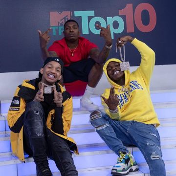 Balenciaga Leather And Suede Sneak­ers of Baby Jesus on the Instagram account @dababy