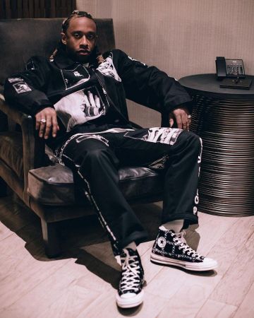 Converse JW Anderson Grille Noir Baskets de Ty Dolla $ign sur l'Instagram account @tydollasign