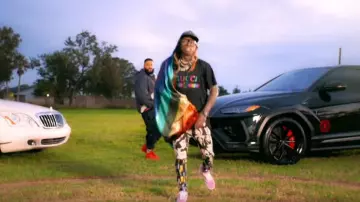 Vans Old Skool Zephyr & White Shoes worn by Lil Wayne in the YouTube video DJ Khaled - Jealous ft. Chris Brown, Lil Wayne, Big Sean (Lyrics)