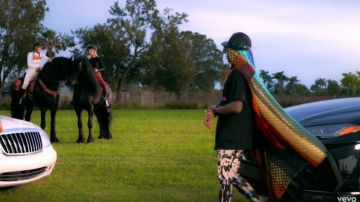 Gucci Star Print Jer­sey Leg­gings worn by Lil Wayne in the YouTube video DJ Khaled - Jealous ft. Chris Brown, Lil Wayne, Big Sean (Lyrics)