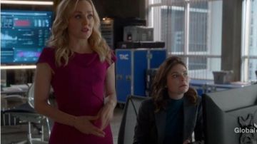Roland Mouret Pink Folded Neck Dress worn by Marissa Morgan (Geneva Carr) in Bull Season 04 Episode 07