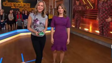 Milly Espace Colorant Puff Manches Robe portée par Ginger Zee sur Good Morning America novembre 05, 2019