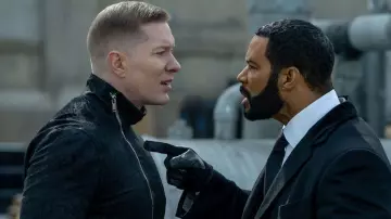 Rick Owens Mollino's Biker side zip Jacket in black worn by Tommy Egan (Joseph Sikora) in Power (S06E07)