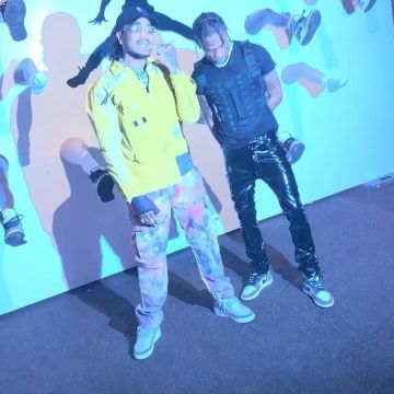 Un-Froid-Mur* Jaune Asymétrique veste de Quavo sur l'Instagram account @quavohuncho