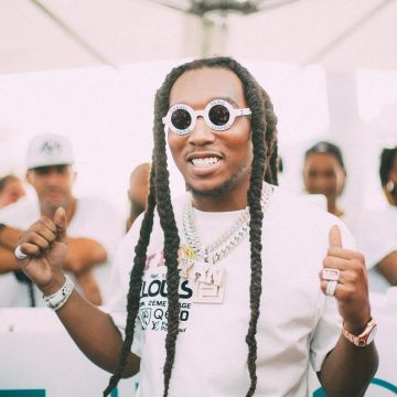 Louis Vuitton White Kansas Wind Oz Virgil Camiseta de Despegue en la cuenta de Instagram @migos