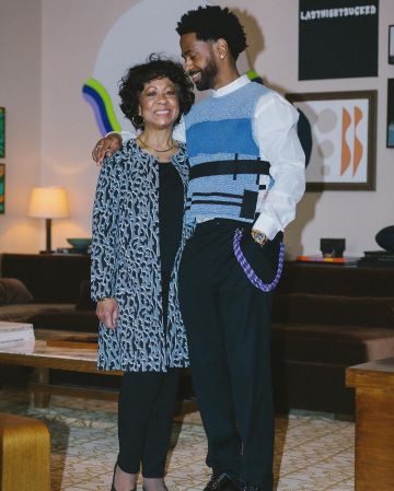 Craig Green Con­trast Pan­el Vest of Big Sean on the Instagram account @bigsean