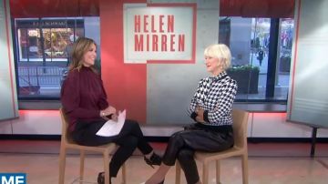 Alexander Mcqueen Ivory Black Knit Top usado por Helen Mirren en Today noviembre 6, 2019