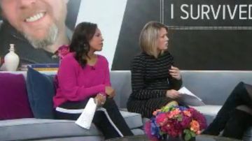 525 america Hot Ma­gen­ta Bish­op-Sleeve Sweater worn by Sheinelle Jones on Today November 6, 2019