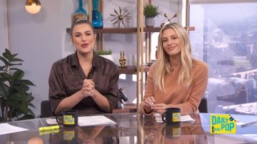 El suéter de lana naranja-cachemira Row usado por Morgan Stewart en E! Noticias noviembre 6, 2019