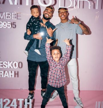 Les chaussures montantes blanches de Presnel Kimpembe sur le compte Instagram de @mr.choupo