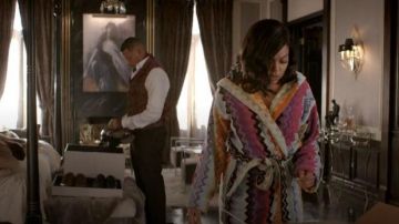 Missoni Home Multi Color Zig Zag estampado Túnica usada por Cookie Lyon (Taraji P. Henson) en Empire Temporada 06 Episodio 04