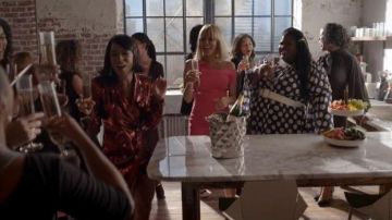 Ashley Stewart Blue Dot Print Vestido usado por Becky (Gabourey Sidibe) en Empire Temporada 06 Episodio 05