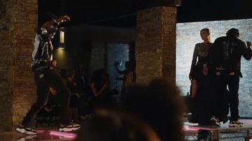 Dior Black, Red & Yel­low Can­vas & Calf­skin Sneak­er worn by Lil Baby in the YouTube video Lil Baby x Gunna - "Drip Too Hard" (Official Music Video)