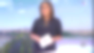 The right dress navy collar buttons details of Karine Baste-Regis in Télématin the 08.11.2019