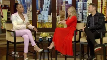 Gianvito Rossi San­dals worn by Kelly Ripa on LIVE with Kelly and Ryan November 6, 2019