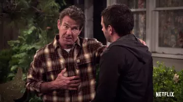 Carhartt Men's Hubbard Plaid Flannel Shirt worn by Don (Dennis Quaid) in Merry Happy Whatever (S01)
