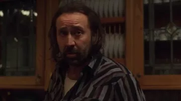 Vertical stripes shirt worn by Walter (Nicolas Cage) in Grand Isle