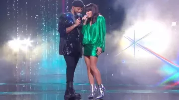 Les bottines métallisées à talons aiguilles de Jenifer dans NRJ Music Awards le 09.11.2019