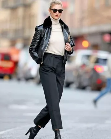 Celine Two Pleats New Wave Pants worn by Karlie Kloss New York City November 8, 2019