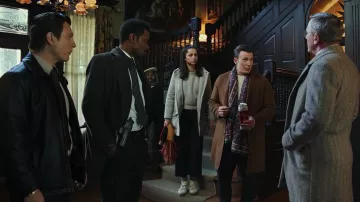 Brown Wool Blend Trench Coat worn by Ransom Drysdale (Chris Evans) in Knives Out