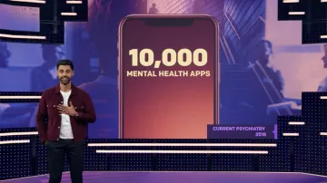 Burgundy Corduroy jacket worn by Hasan Minhaj in Patriot Act with Hasan Minhaj