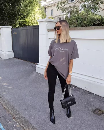 Topshop SAMBA Bolso bandolera negro de Alexx Coll en la cuenta de Instagram @alexxcoll
