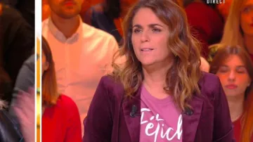 The tee shirt pink Fetish Valerie Benaim in It is that of the tv !the 12.11.2019