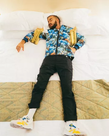 Sneakers Le coq sportif x bigflo & oli made by Oli on the account Instagram of @oli_real