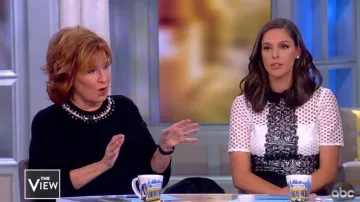 Elie Tahari Black Pearl Neck Sweater worn by Joy Behar on The View November 8, 2019