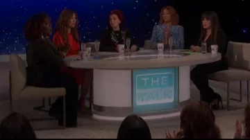 ALC Blue and Black Dress worn by Eve on The Talk November 8, 2019