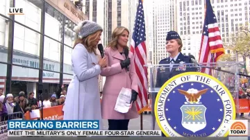 Ted Baker Lon­don Wool Blend Long Wrap Coat worn by Hoda Kotb on Today November 8, 2019