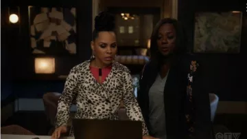 Sea White Leopard Print Coat worn by Tegan Price (Amirah Vann) in How to Get Away with Murder Season 06 Episode 07