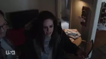 Urban Outfitters Boston Oversized Washed Tie-Dye Tee worn by Darlene (Carly Chaikin) in Mr. Robot Season 4 Episode 1