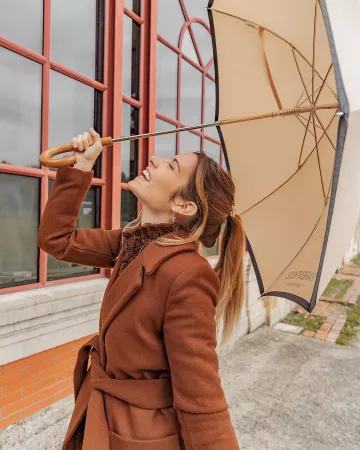 Wool coat brown worn by Camille Corlouer on the account Instagram of @camillecorlouer