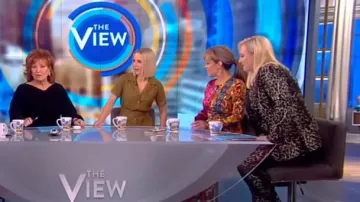 Prabal gurung Tax­i­la Cutout Patch­work-Ef­fect Silk Mi­di Dress worn by Sunny Hostin on The View November 12, 2019