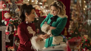 Red Chinese Cheongsam Dress worn by Santa (Michelle Yeoh) in Last Christmas