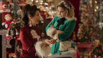 Red Chinese Cheongsam Dress worn by Santa (Michelle Yeoh) in Last Christmas